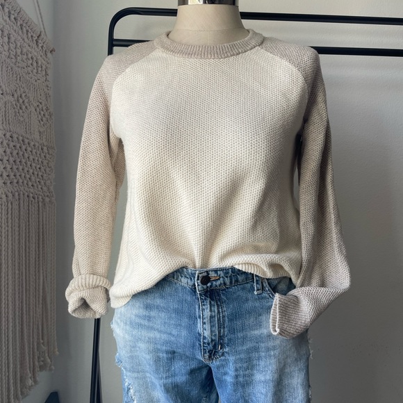 Madewell province cream cross back knit sweater - Picture 4 of 6